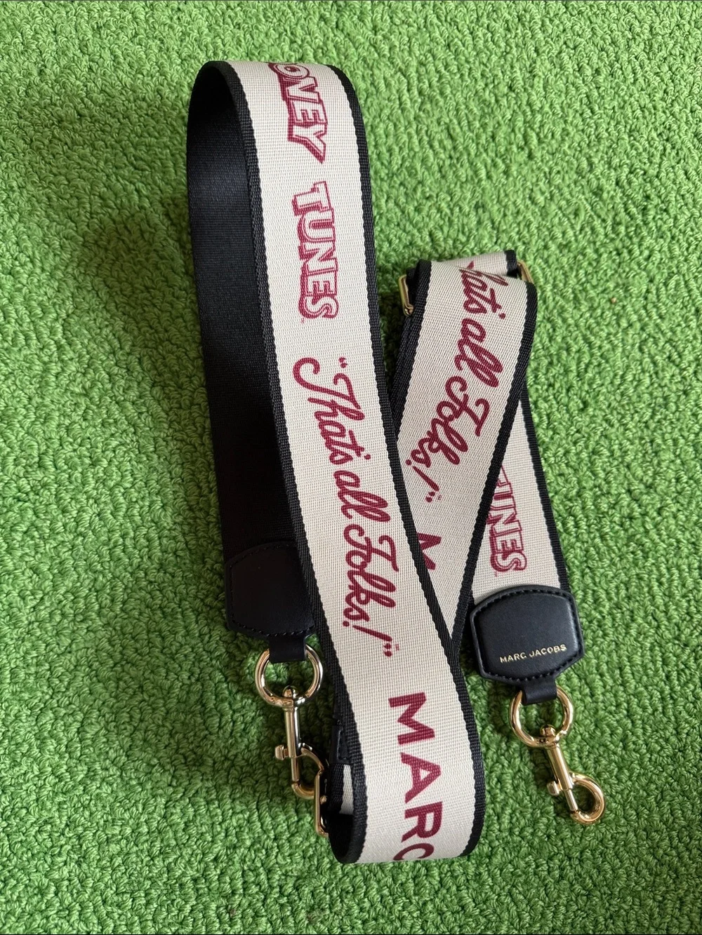 EUC Marc Jacobs x looney tunes. Cream and Black Strap with Red Looney Tunes Logo - Picture 2 of 12